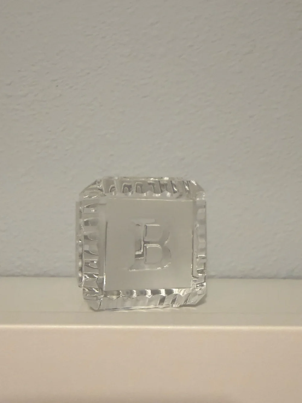 Waterford Crystal Baby Letter Block